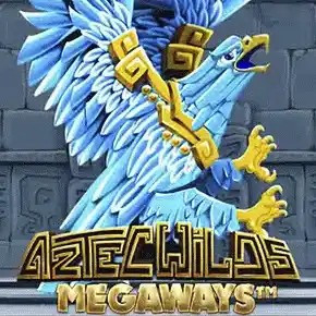 Aztec Wilds Megaways logo by Iron Dog Studio at Alf Casino